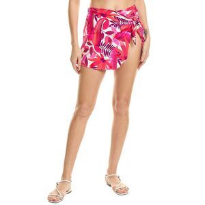Coco Contours Womens  Halo Sarong Bikini Bottom, Pink